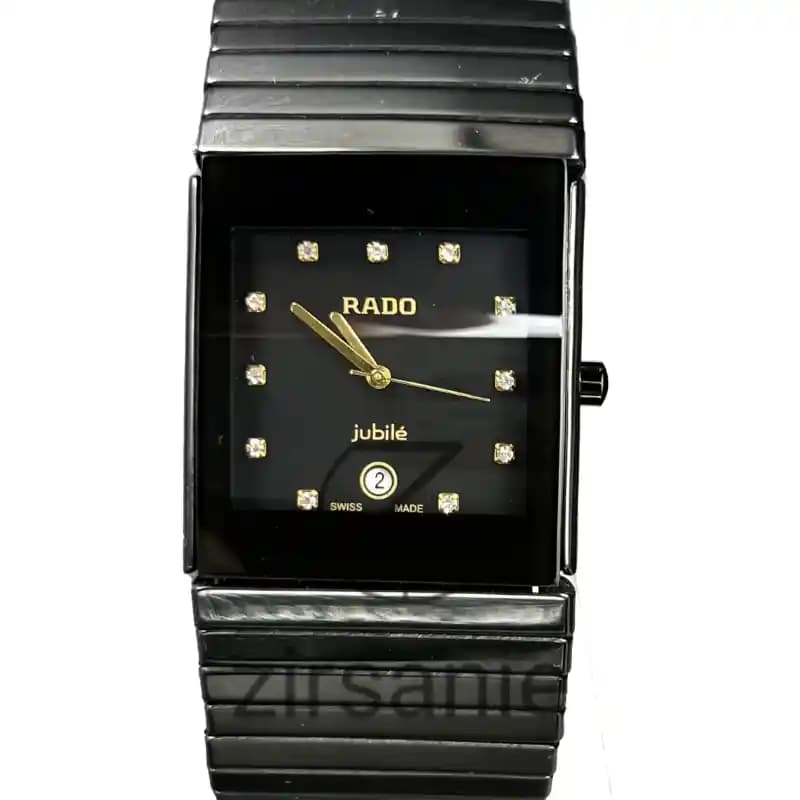 ساعت مچی مردانه رادو سرامیکی مستطیلی مشکی Rado Ceramici Rectangular Black — تصویر ۸