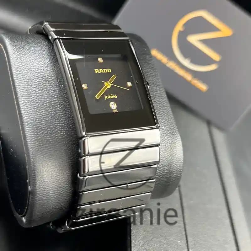 ساعت مچی مردانه رادو سرامیکی مستطیلی مشکی Rado Ceramici Rectangular Black — تصویر ۲