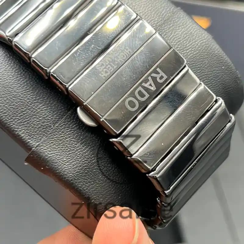 ساعت مچی مردانه رادو سرامیکی مستطیلی مشکی Rado Ceramici Rectangular Black — تصویر ۵