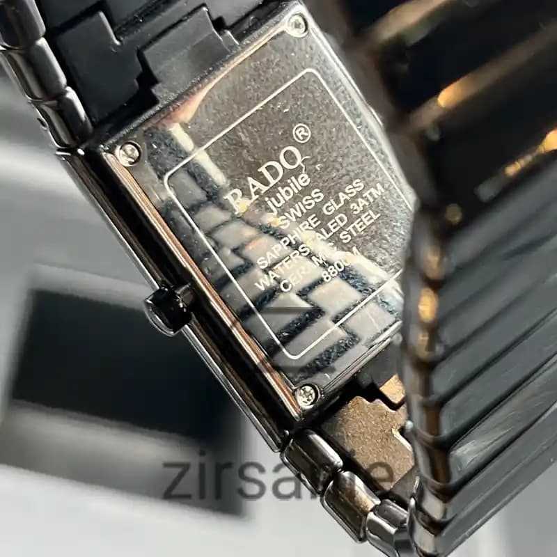 ساعت مچی مردانه رادو سرامیکی مستطیلی مشکی Rado Ceramici Rectangular Black — تصویر ۷