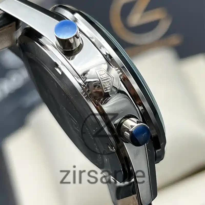 ساعت مچی مردانه تگ هویر کالیبر 5 بند چرم سیلور صفحه سبز Tag Heuer Caliber 5 Leather Strap Silver Green Screen — تصویر ۷