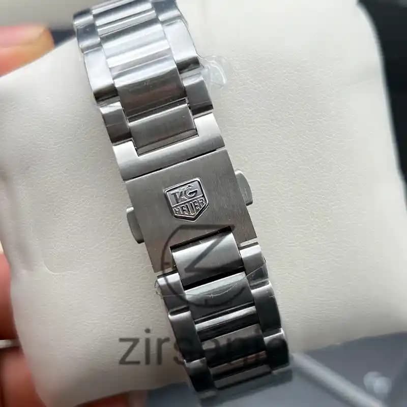 ساعت مچی مردانه تگ هویر کالیبر 5 GMT اتوماتیک سیلور صفحه سفید Tag Heuer Caliber 5 GMT Automatic Silver White Screen — تصویر ۶