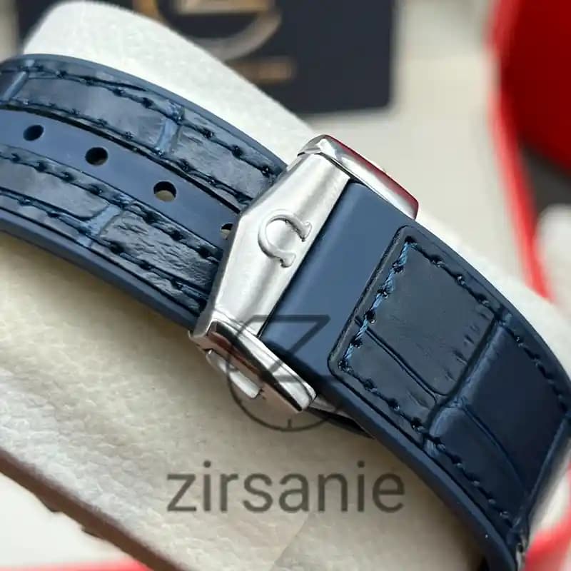 ساعت مچی مردانه امگا کانسلیشن اتوماتیک بند چرم سیلور‌ سرمه‌ای صفحه سفید Omega Consitlition Automatic Leather Strap Silver Navy White Screen — تصویر ۲
