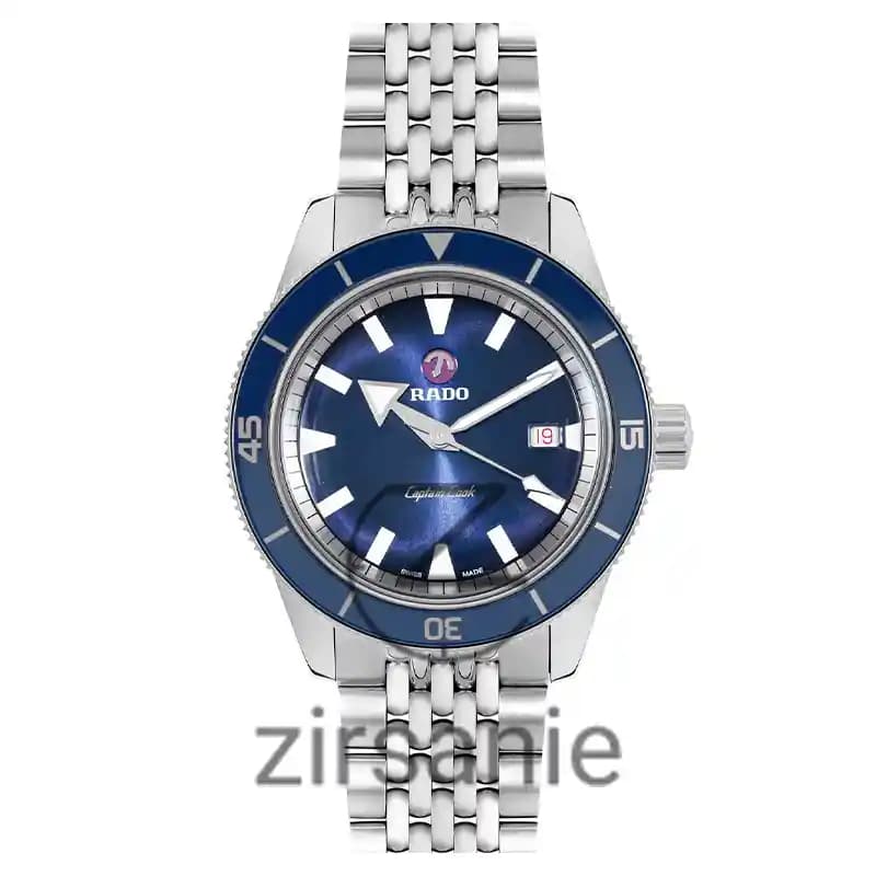 ساعت مچی مردانه رادو کاپیتان کوک اتومات سیلور صفحه آبی Rado Capitan Cook Automatic Silver Blue Screen