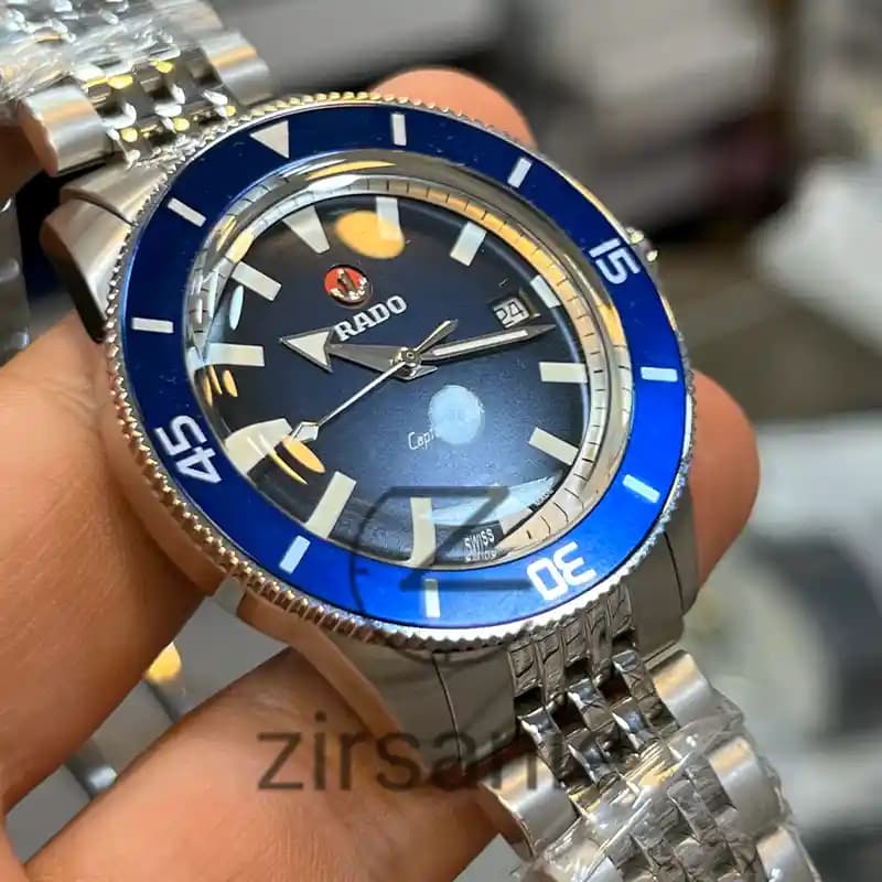 ساعت مچی مردانه رادو کاپیتان کوک اتومات سیلور صفحه آبی Rado Capitan Cook Automatic Silver Blue Screen — تصویر ۶