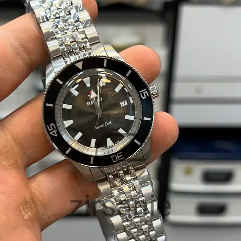 ساعت مچی مردانه رادو کاپیتان کوک اتومات سیلور صفحه مشکی Rado Capitan Cook Automatic Silver Balck Screen — تصویر ۴