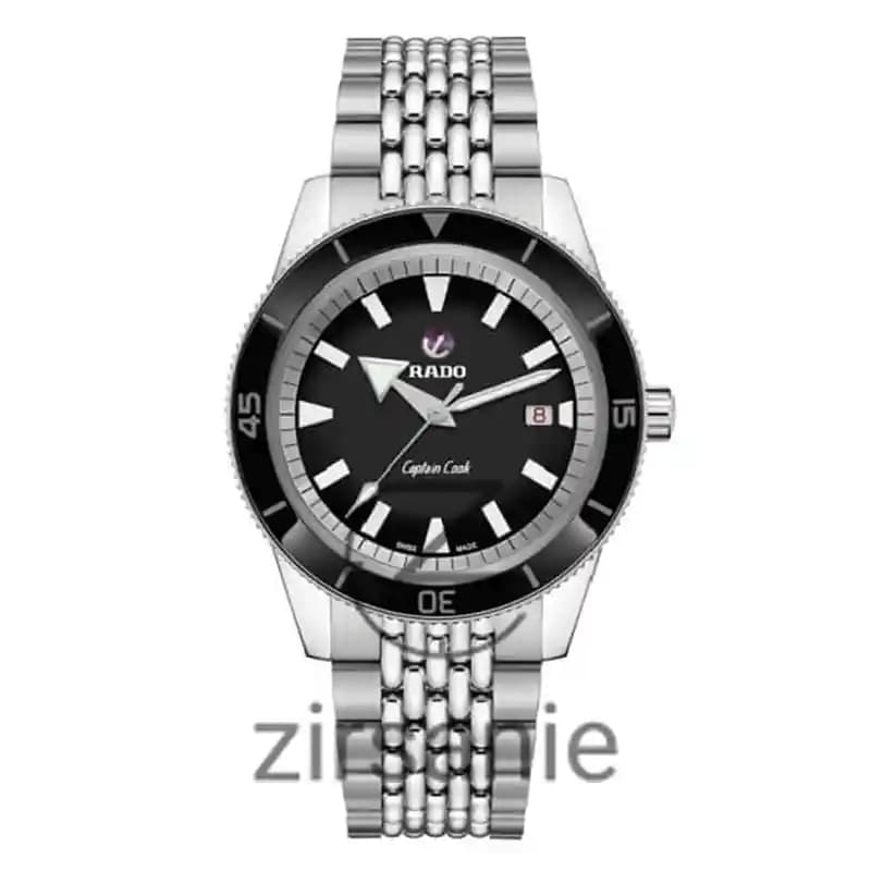 ساعت مچی مردانه رادو کاپیتان کوک اتومات سیلور صفحه مشکی Rado Capitan Cook Automatic Silver Balck Screen