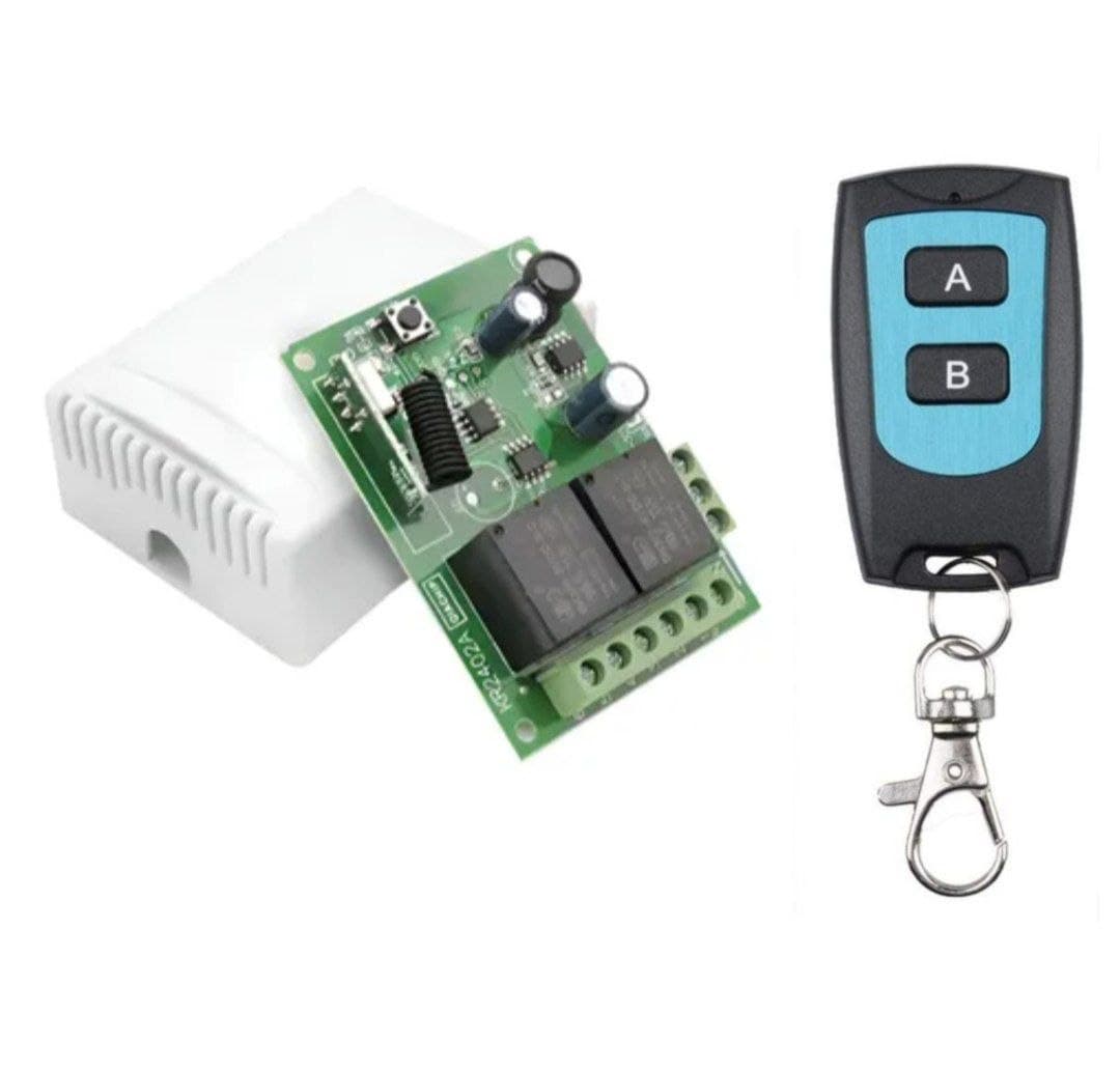ریموت کنترل کد لرن بی سیم یونیورسال 433MHZ گیرنده و فرستنده رله 2 کاناله — تصویر ۴