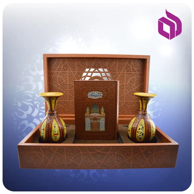 مثنوی وزیری با دو گلدان چرم طبیعی