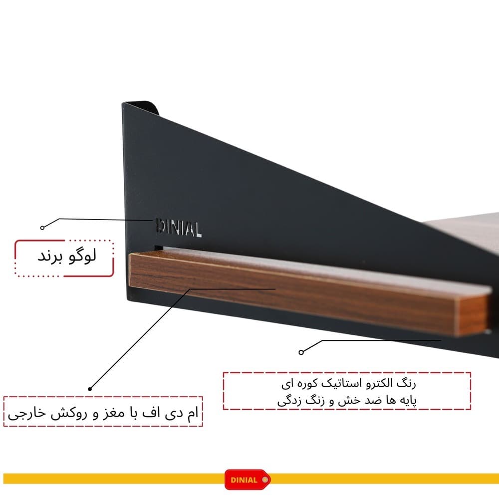 شلف دیواری مدل شیاردار — تصویر ۸