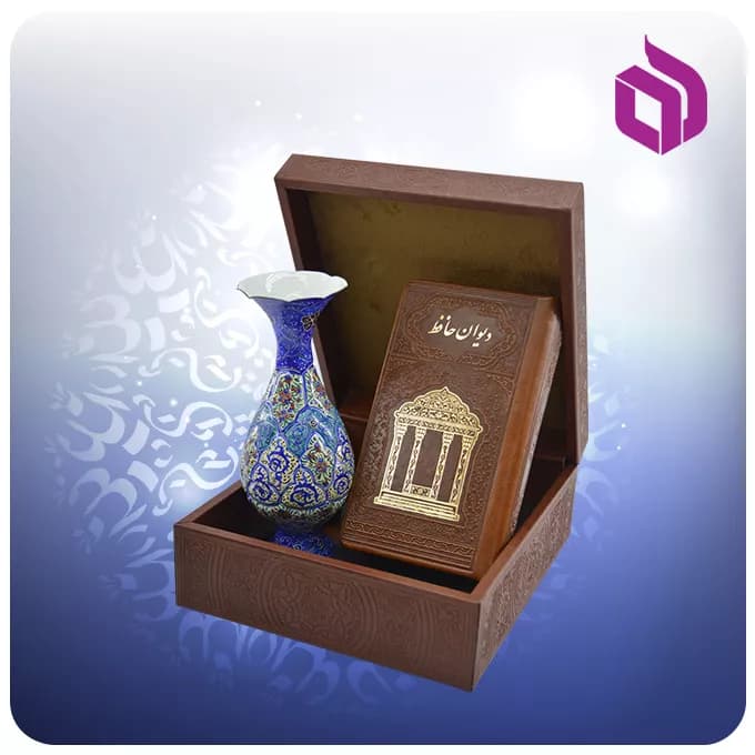 حافظ پالتویی چرم با گلدان میناکاری ۱۶