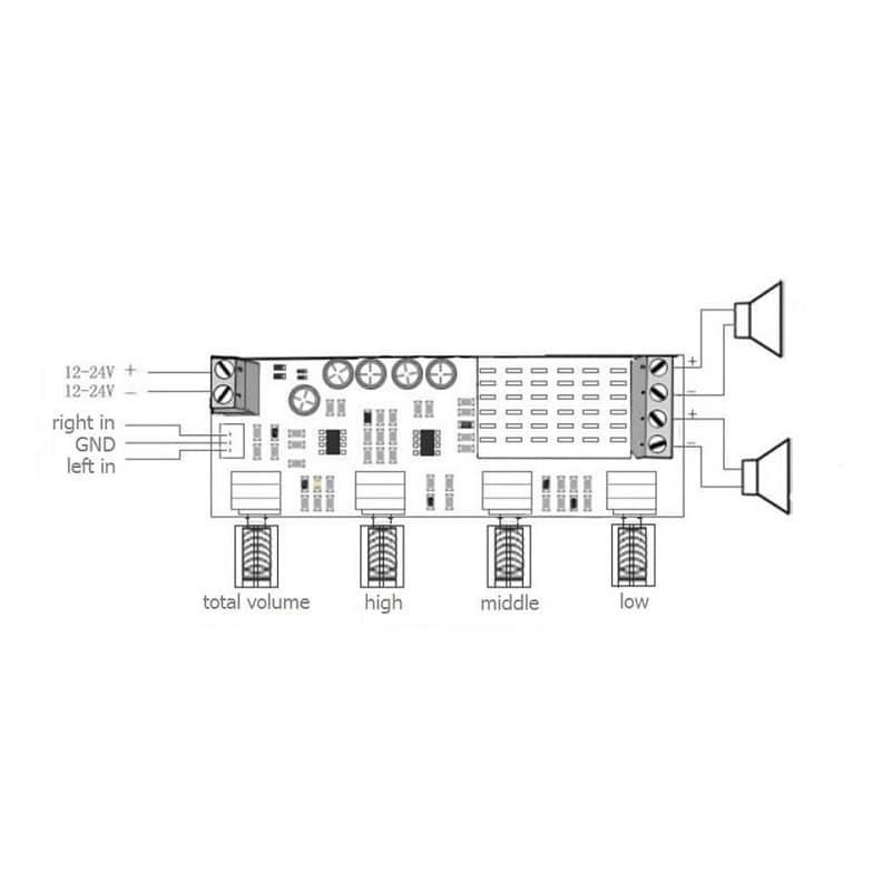 ماژول آمپلی فایر استریو 80 وات XH-M577 — تصویر ۱۱