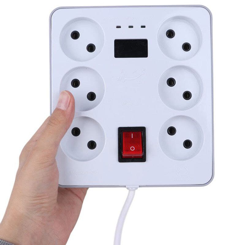 محافظ کامپیوتر 6 خانه دیجیتال تیراژه مدل M106 با طول کابل 1.8 متری — تصویر ۲