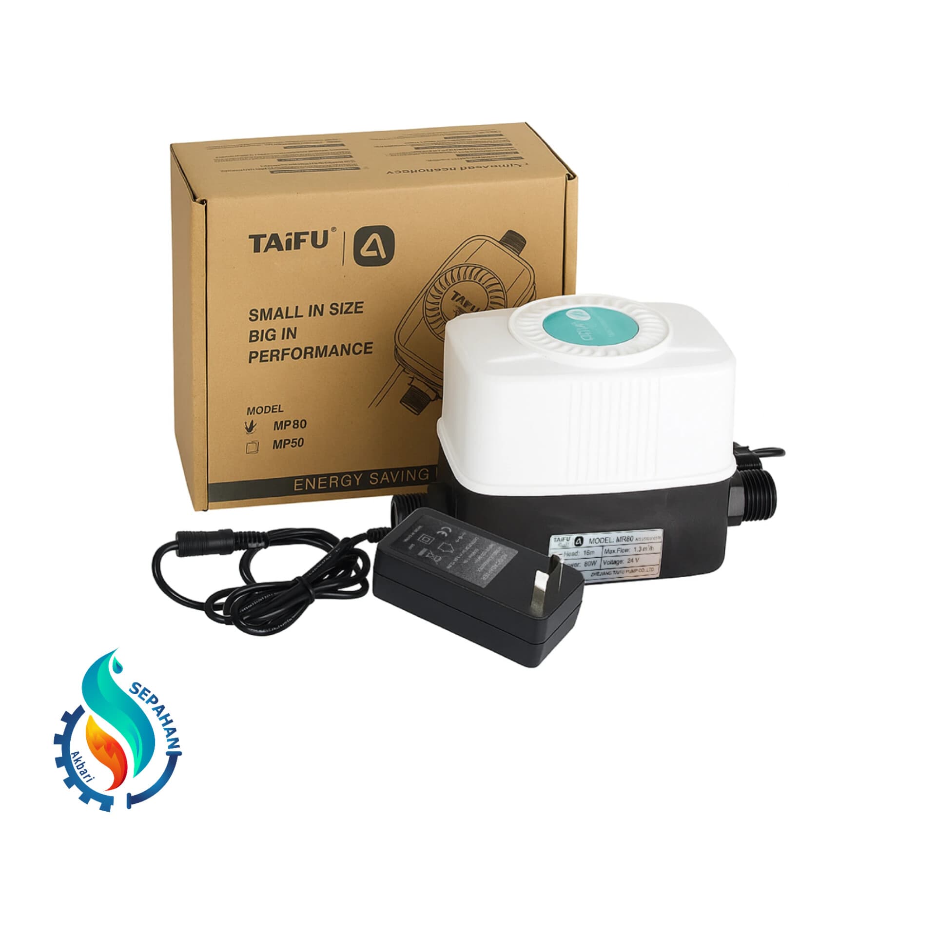 پمپ پشت آبگرمکن و پکیج تایفو MR80 — تصویر ۳