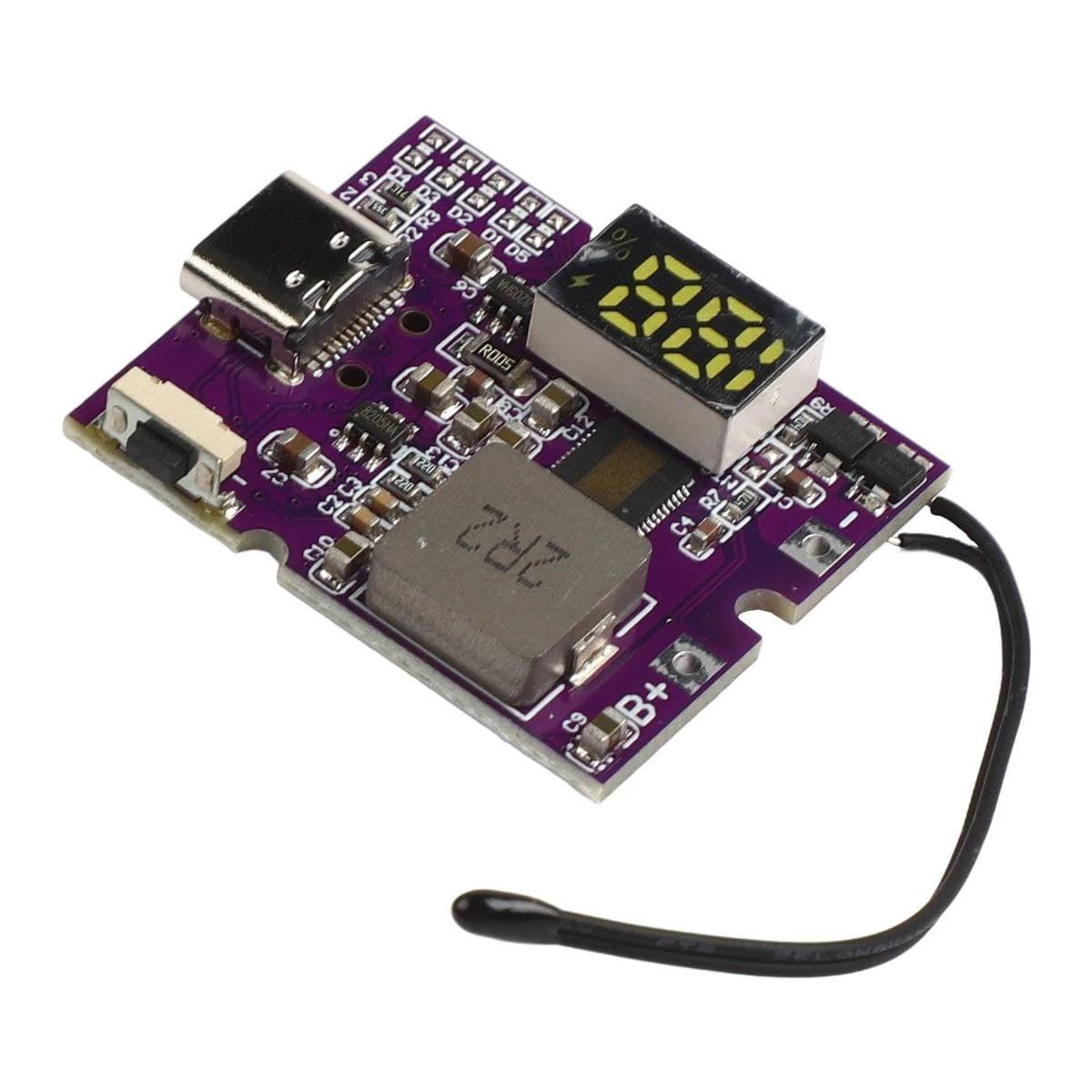 ماژول پاور بانک مینی 22.5W فست شارژ با نمایشگر همراه با سنسور دما — تصویر ۷