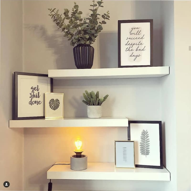 طبقه چوبی دیواری ام دی اف 90*30 — تصویر ۱۱