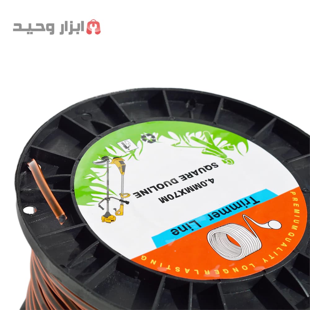 نخ علف زن چهار گوش 4 میل 70 متری نارنجی مغزدار