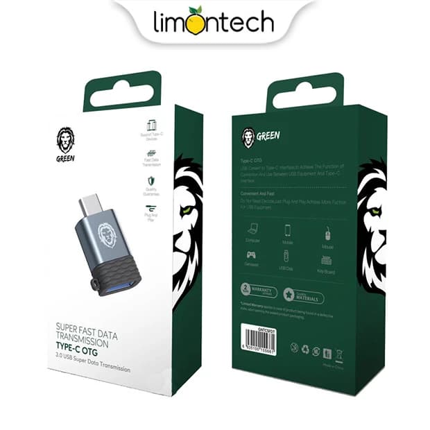 تبدیل OTG گرین مدل usb to type-c — تصویر ۲