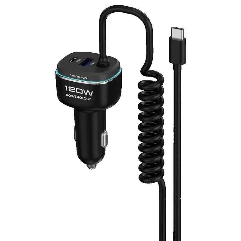 شارژر فندکی Powerology مدل PCCSR026BKGY ظرفیت 120W — تصویر ۵