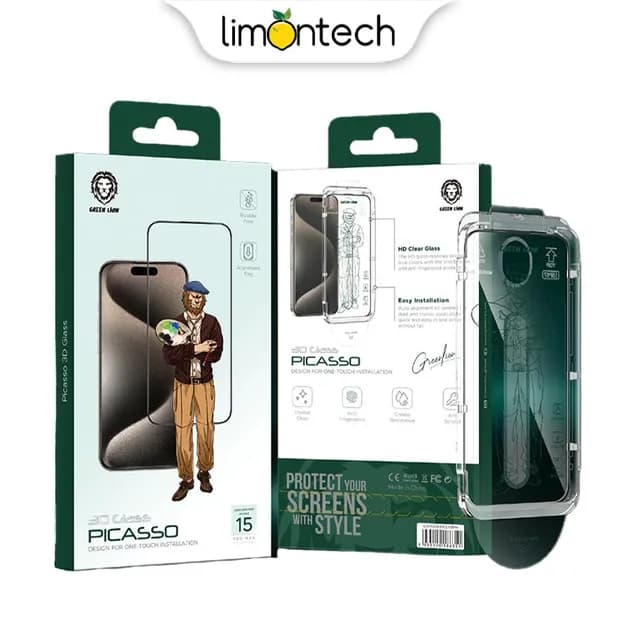 گلس پیکاسو گرین لاین Green Lion PICASSO 3D glass آیفون 13/13Pro/14