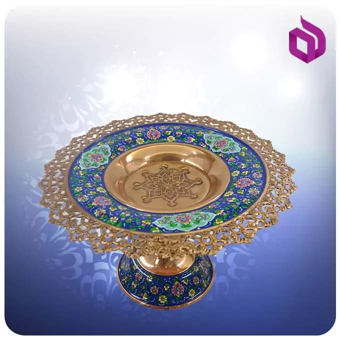 شیرینی خوری شبکه مس و پرداز 34 سانت آقاجانی (کد 50324) — تصویر ۲