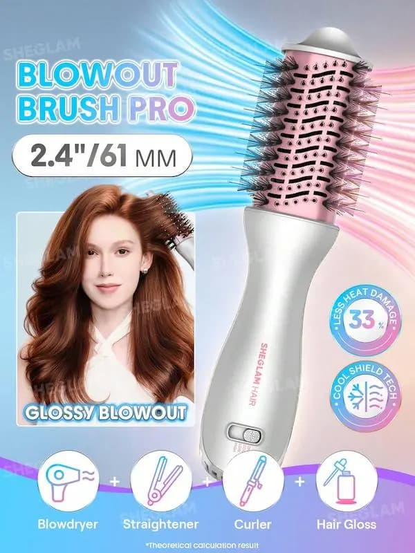سشوار برسی و حالت‌دهنده حرفه‌ای دو طرفه شیگلم مدل Cool Shield Blowout Brush Pro — تصویر ۷