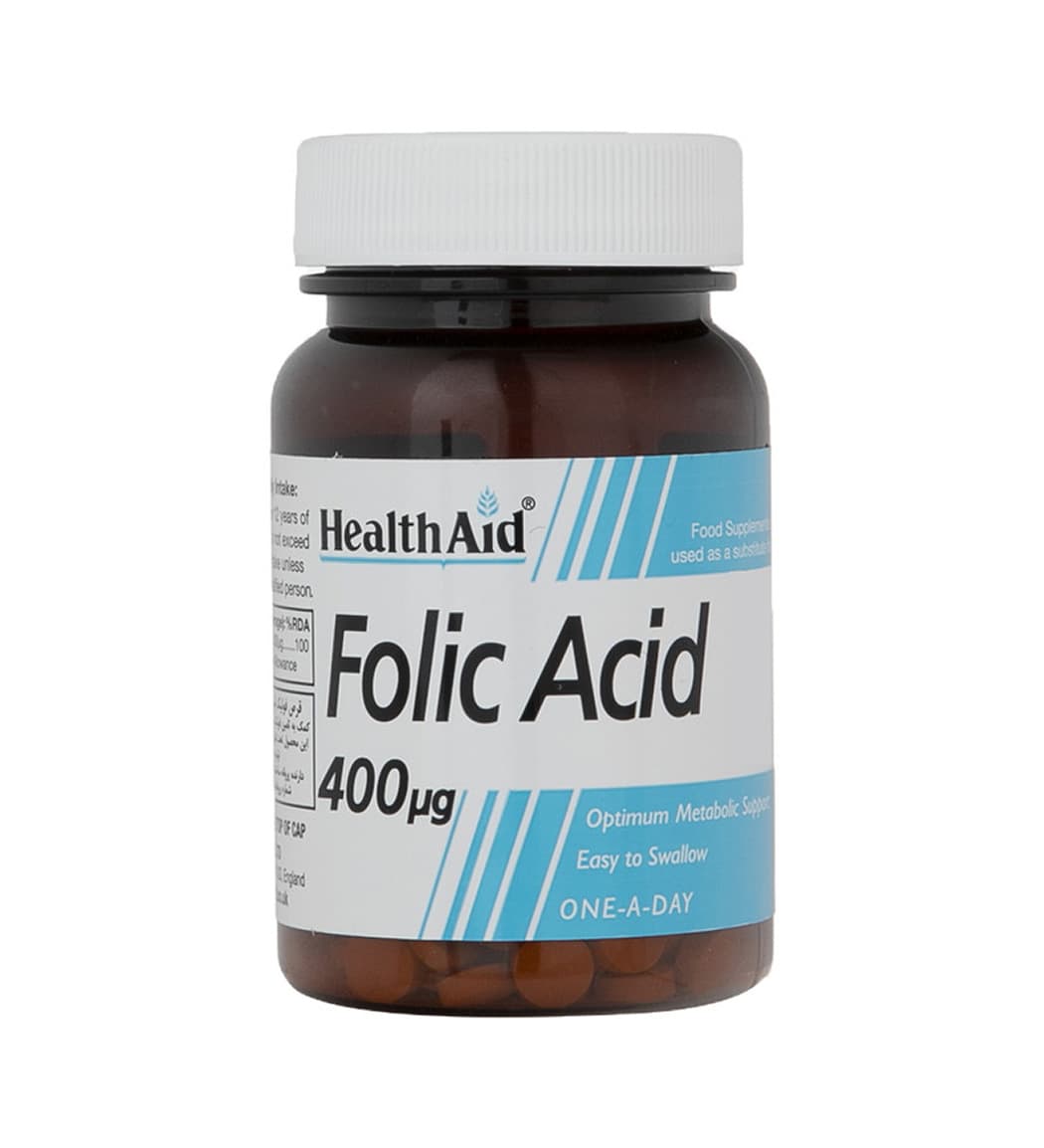 قرص فولیک اسید ۴۰۰ میکروگرم هلث اید ۹۰ عدد Health Aid Folic Acid 400 µg 90 Tabs