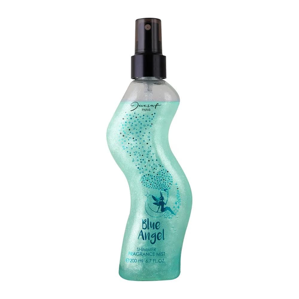 بادی اسپلش زنانه شاین دار ژک ساف مدل Blue Angel حجم 200 میلی لیتر Jacsaf Blue Angel Shimmer Body Splash 200 ml — تصویر ۲