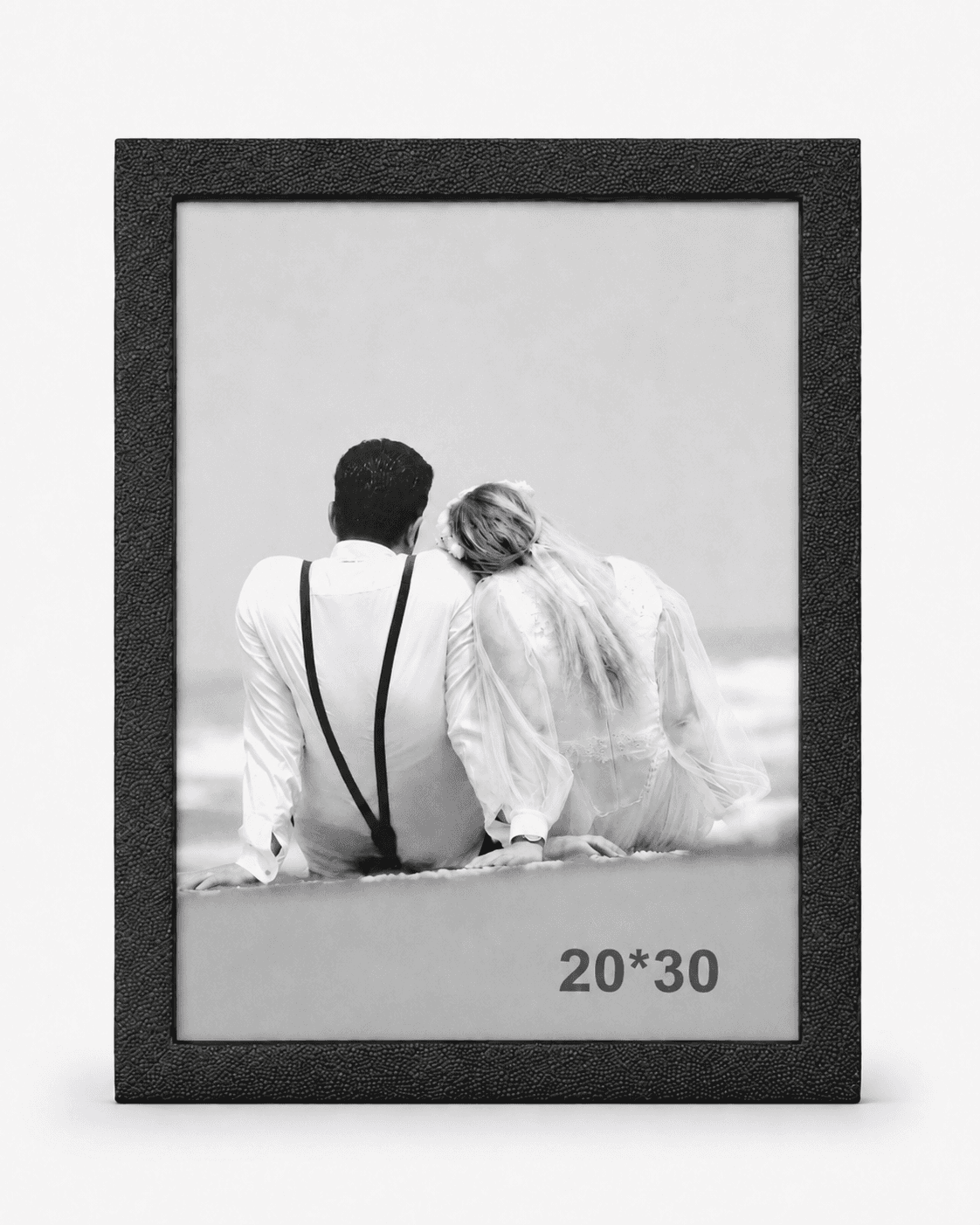 قاب عکس کلاسیک مشکی 20×30 مدل چرمی
