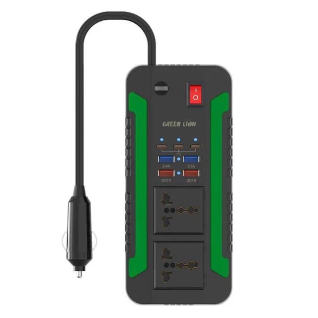 اینورتر فندکی ماشین گرین لاین Green Lion Spark 300 Power Inverter 300W — تصویر ۳