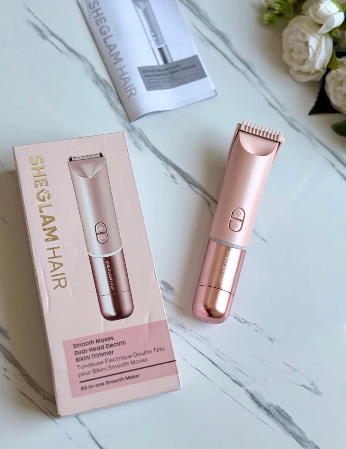شیور شارژی صورت و بدن با موزن و اصلاح‌کننده مو شیگلم SHEGLAM Shaver اورجینال — تصویر ۵