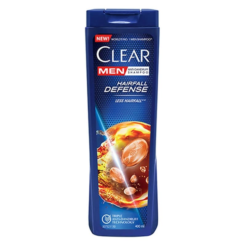 شامپو ضدشوره و ضد ریزش مو کلییر مناسب آقایان حجم 400 میلی لیتر Clear Men Hairfall Defence 400ml