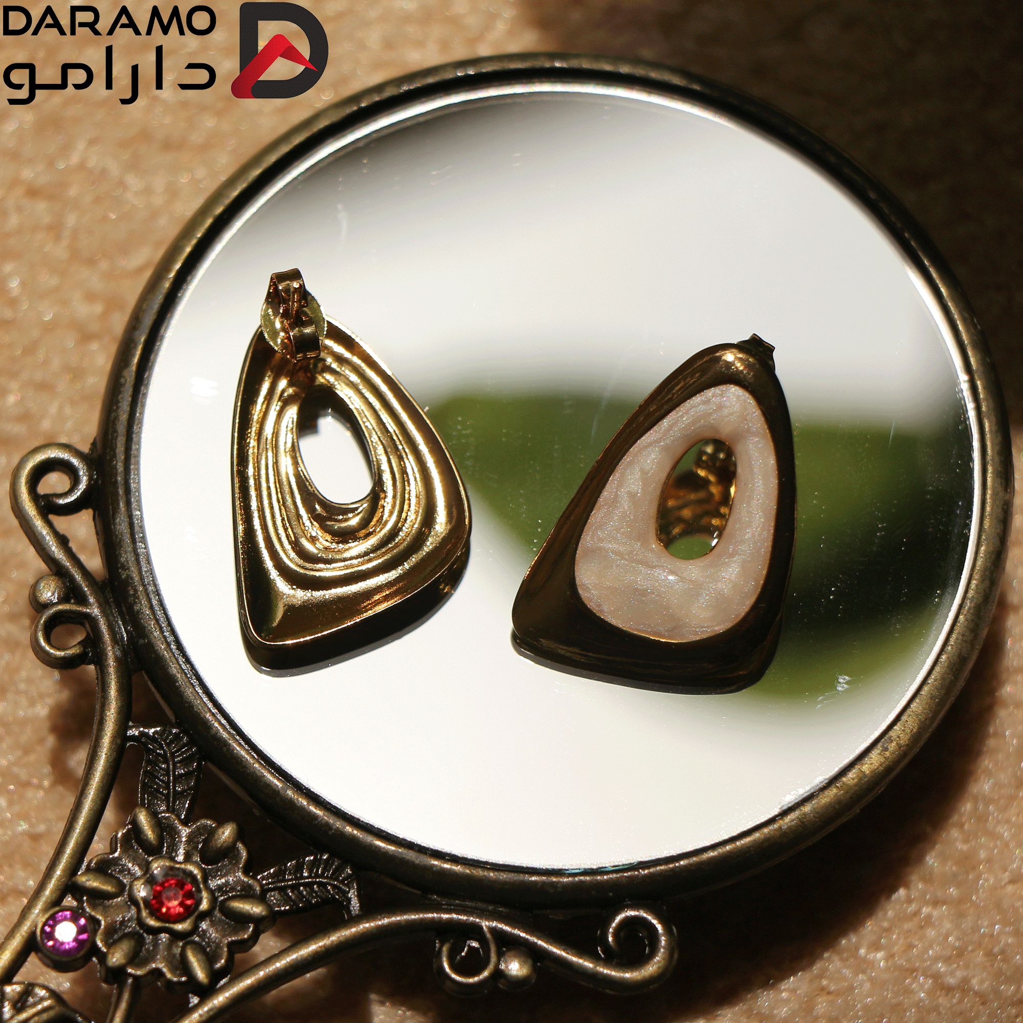 💎 گوشواره استیل طلایی مدل الورا — تصویر ۵