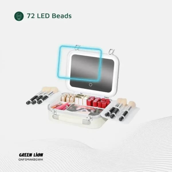 کیف لوازم آرایشی قابل حمل بهمراه آینه Ledدار Green Lion Fest makeup bag — تصویر ۵