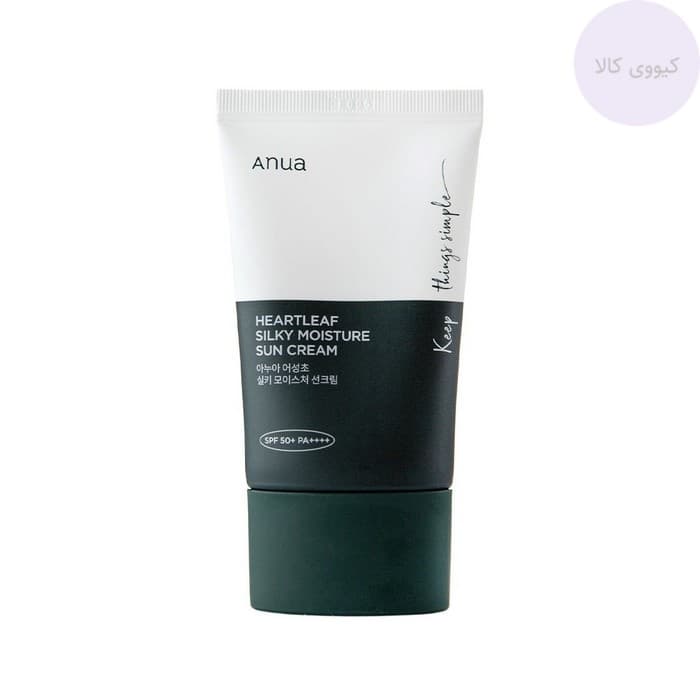 کرم ضد آفتاب آنوا Anua مرطوب کننده و تسکین دهنده heartleaf silky moisture — تصویر ۸