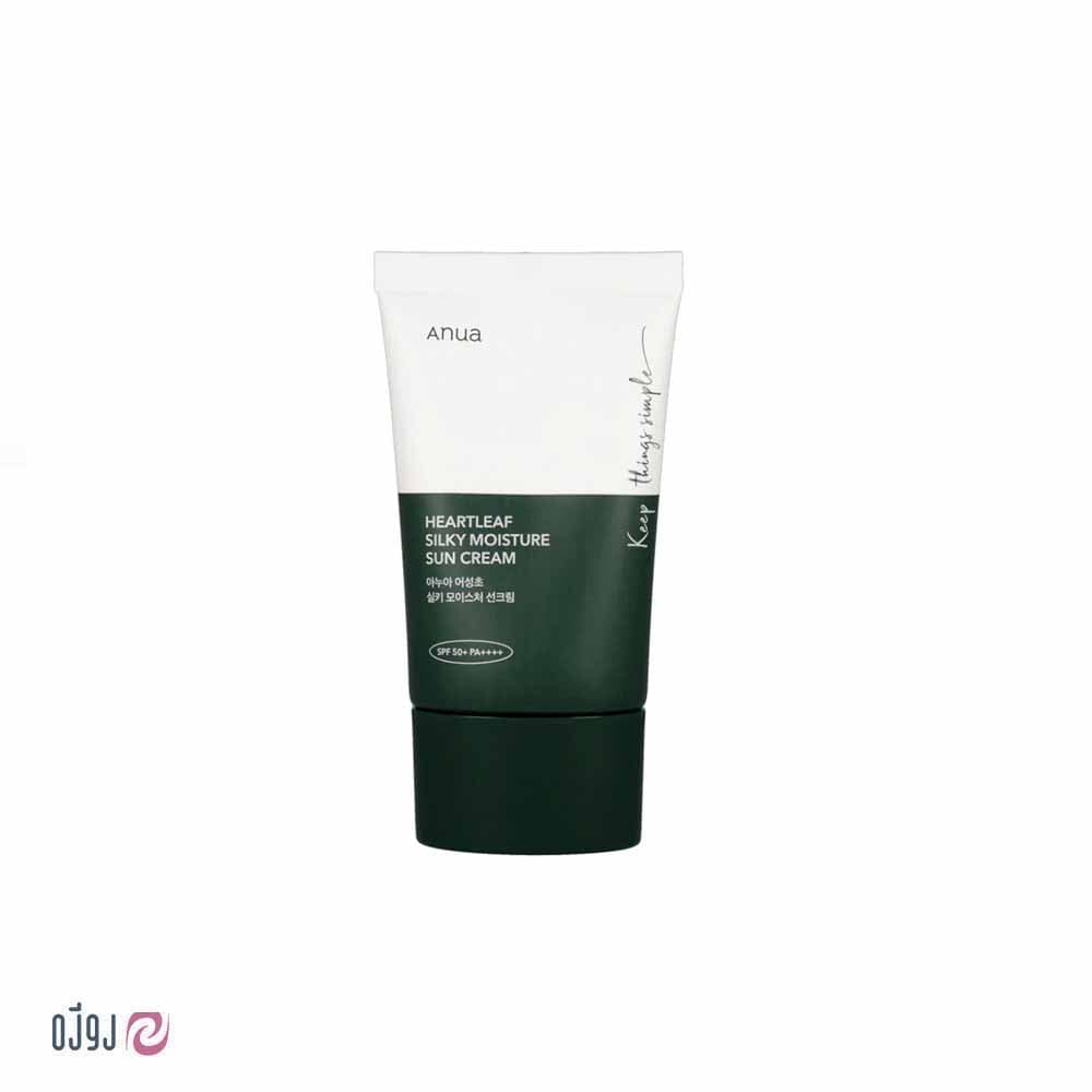 کرم ضد آفتاب آنوا Anua مرطوب کننده و تسکین دهنده heartleaf silky moisture — تصویر ۴