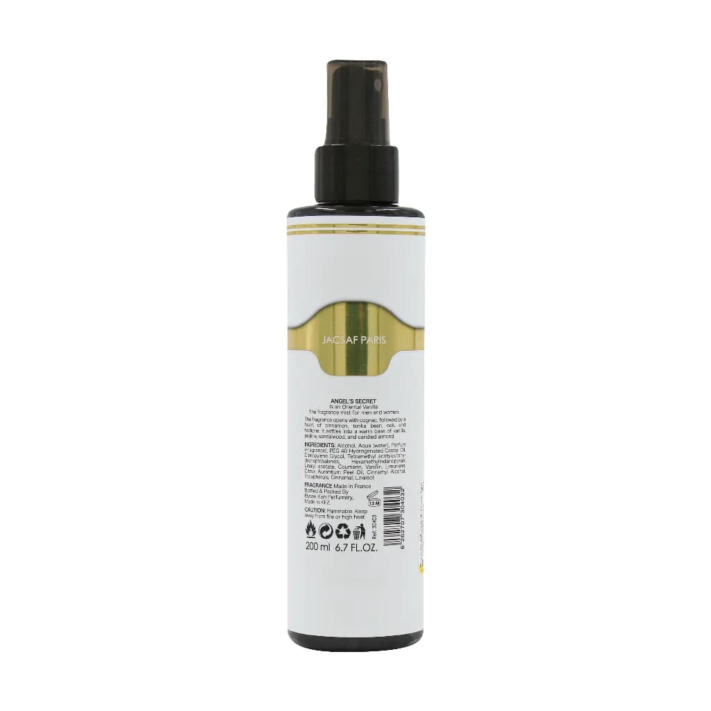 بادی اسپلش زنانه و مردانه ژک ساف مدل Angles Secret حجم 200 میلی لیتر Jacsafe Angles Secret Body Splash 200 ml — تصویر ۲