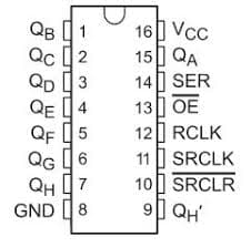 آی سی 74HC595 | شیفت رجیستر 8 بیتی SMD — تصویر ۴