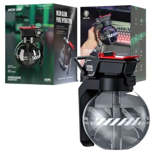 خوشبو کننده و رطوبت ساز هوا طرح نارنجک گرین لاین مدل Grenade Humidifier 500mL GL-HU11 — تصویر ۷