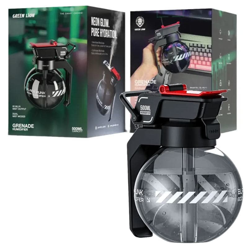 خوشبو کننده و رطوبت ساز هوا طرح نارنجک گرین لاین مدل Grenade Humidifier 500mL GL-HU11 — تصویر ۱۱