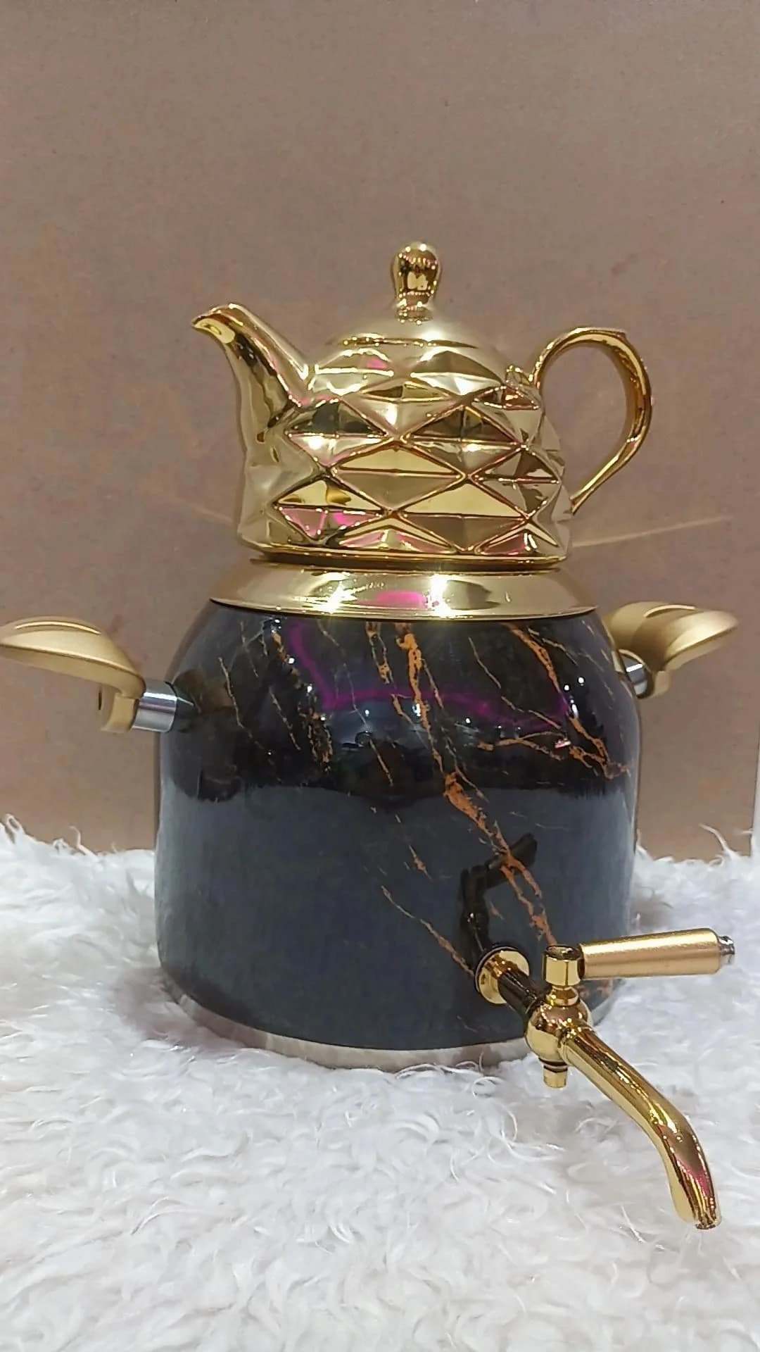 کتری و قوری سنگی طرح ماربل