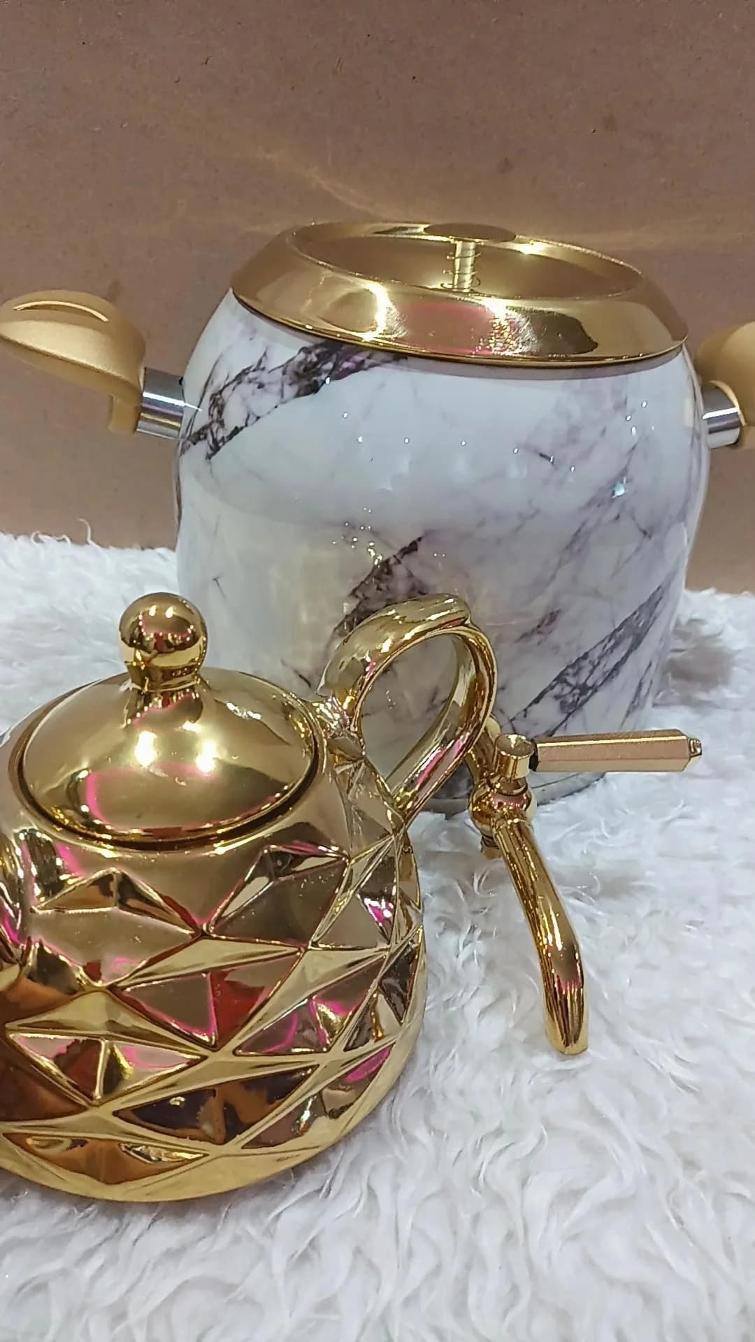 کتری و قوری سنگی کف چدن — تصویر ۳