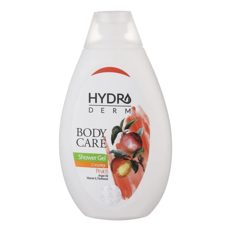 شامپو بدن کرمی هیدرودرم با رایحه هلو Hydroderm Body Care Peach Creamy Shower Gel — تصویر ۲