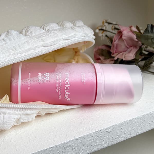 بابل سرم پی دی آر ان کلاژن مدی کیوب Medicube Pdrn Pink Collagen Bubble Serum 95Ml — تصویر ۳