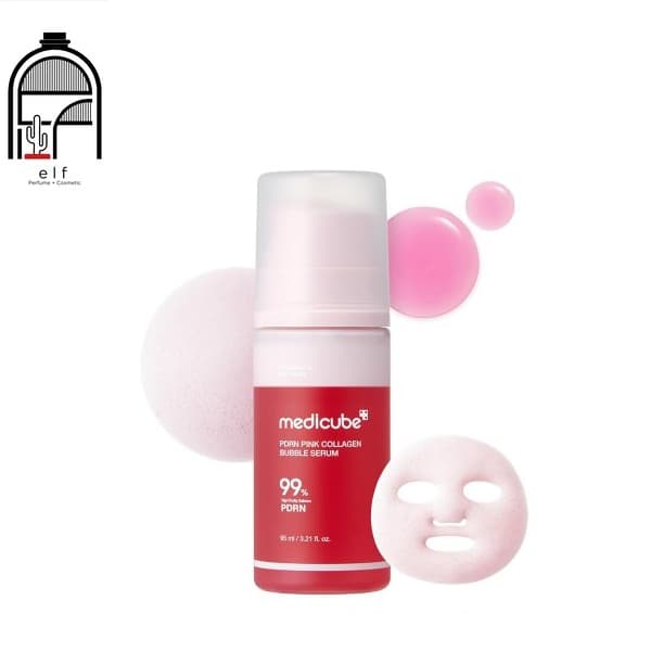 بابل سرم پی دی آر ان کلاژن مدی کیوب Medicube Pdrn Pink Collagen Bubble Serum 95Ml — تصویر ۲