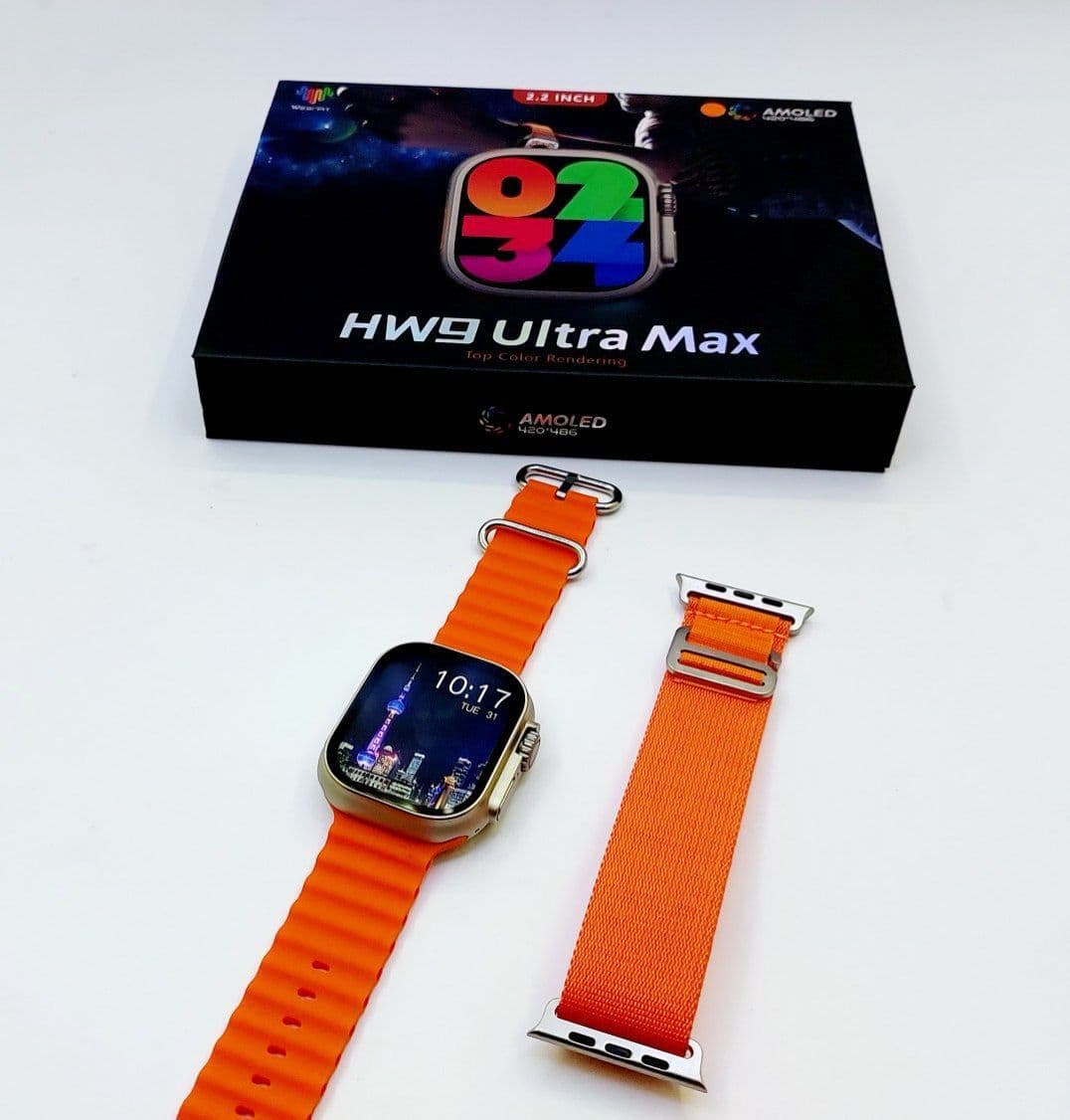 ساعت هوشمند HW9 ULTRA MAX صفحه نمایش AMOLED و قطب نما — تصویر ۳