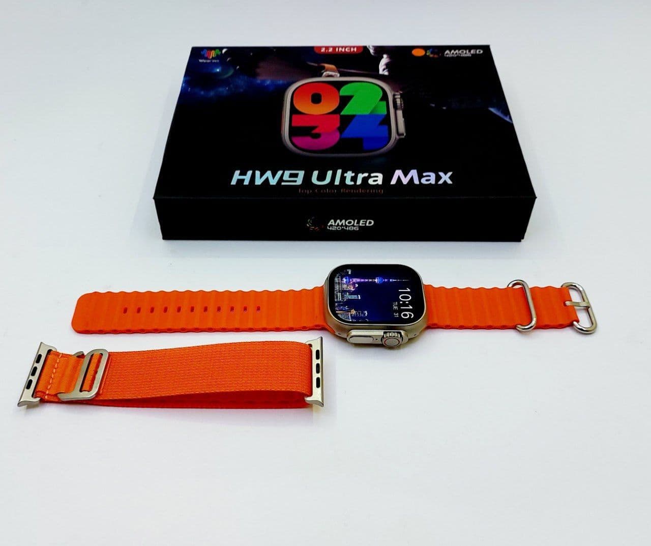 ساعت هوشمند HW9 ULTRA MAX صفحه نمایش AMOLED و قطب نما — تصویر ۵