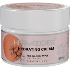 کرم ابرسان ارگان هرمودر پلاس کاسه ای hermooder plus hydrating cream for all skin types argan 300ml — تصویر ۲