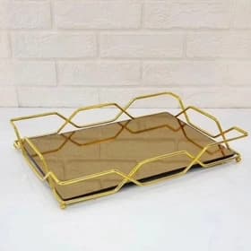 سینی کف آینه طرح لبخند — تصویر ۲