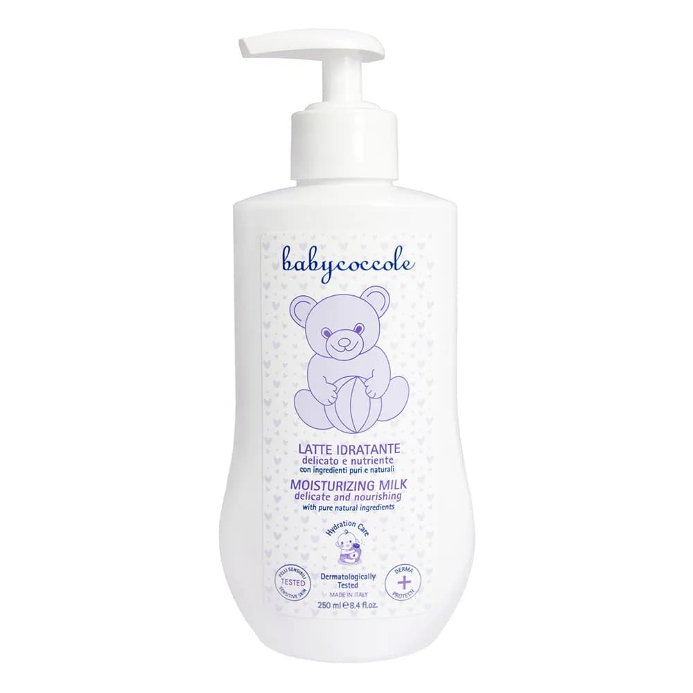 لوسیون شیر مرطوبکننده صورت و بدن کودک بیبی کوکول Babycoccole مناسب نوزادان و کودکان حجم 250 میل — تصویر ۱۲